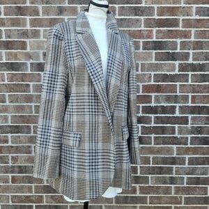 Marbled Plaid Blazer – Size Large